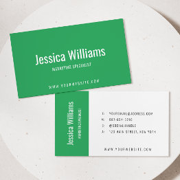 Small Minimalist Customizable Professional Green Business Invitations Front View