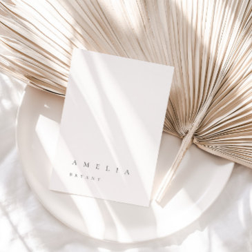 minimalist ivory guest name place invitations