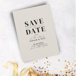 Small Minimalist Monogram Beige Taupe Website Qr Code Save The Date Front View