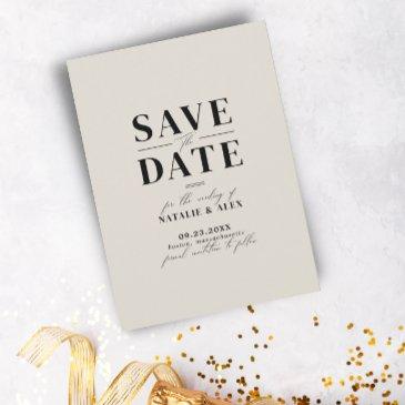 minimalist monogram beige taupe website qr code save the date