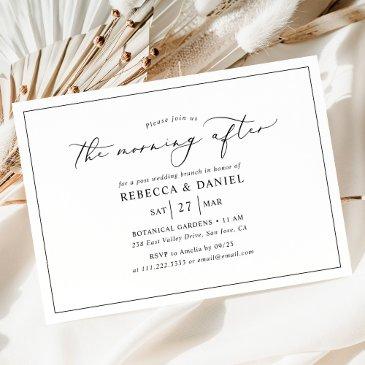 minimalist morning after wedding brunch invitation