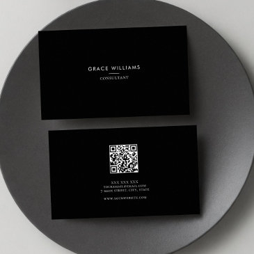 minimalist qr code professional business invitations