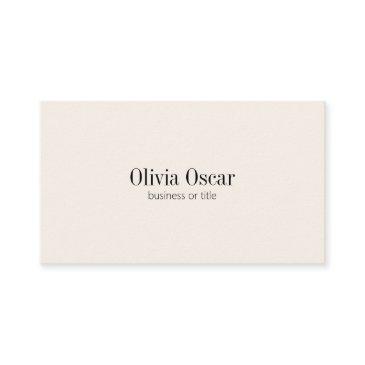 minimalist simple ivory cream clean job title name business invitations