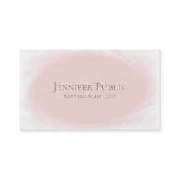 Small Minimalist Stylish Design Blush Pink Rose Gold Business Invitations Front View