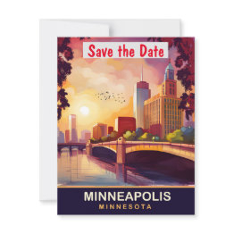 Small Minneapolis,bridge Over The Water, Travel Postinvitations Front View