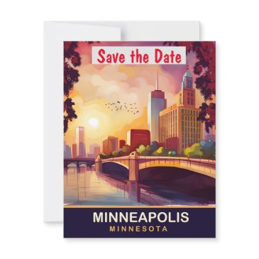 minneapolis,bridge over the water, travel postinvitations