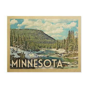 minnesota vintage travel snowy winter nature postinvitations