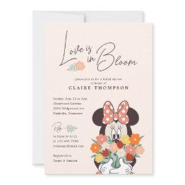 Small Minnie Mouse | Love Is In Bloom Bridal Shower Invitation Front View