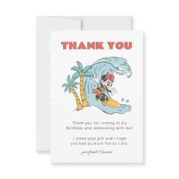 minnie mouse surf's up summer birthday thank you