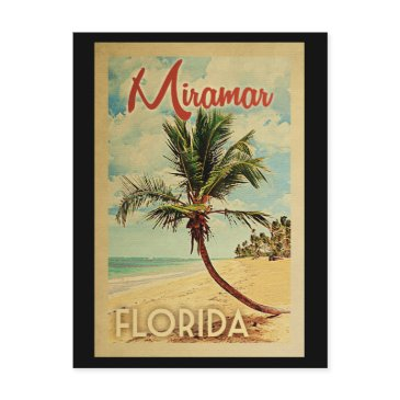 miramar palm tree vintage travel postinvitations