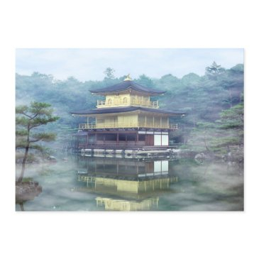 mist on the golden pavilion - kyoto, japan invitation
