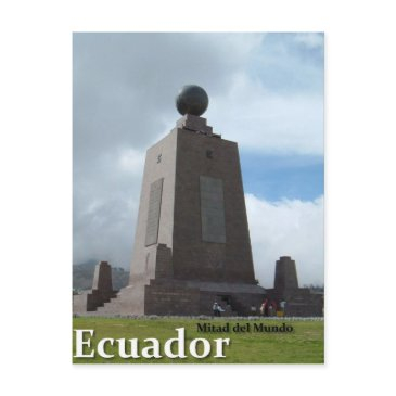 mitad del mundo ecuador equator line monument. postinvitations