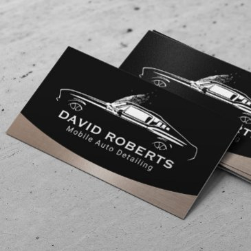 mobile auto detailing muscle car wash automotive business invitations