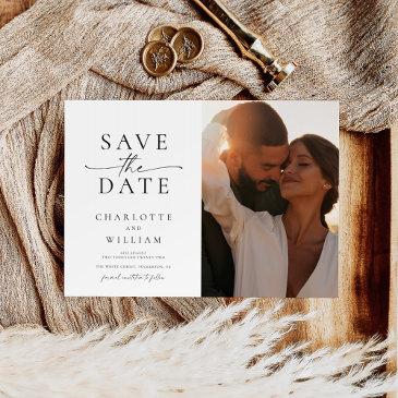 modern 2 photo wedding save the date