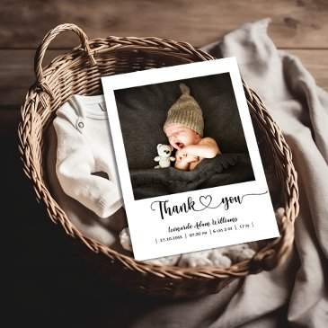 modern baby birth announcement photo thank postinvitations