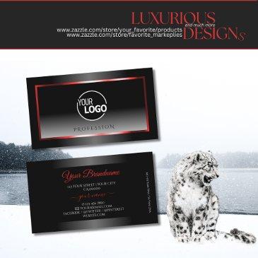 modern black and white gradient red frame add logo business invitations