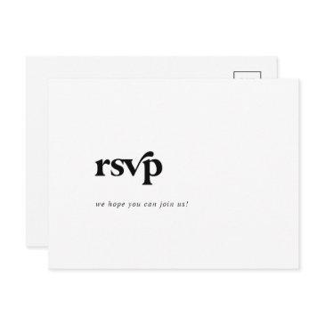 modern black typography song request rsvp postinvitations