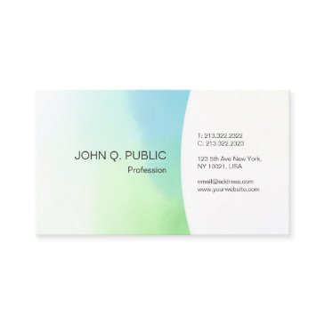 modern blue green watercolor simple template business invitations