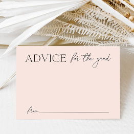 Small Modern Blush Advice For The Graduate Graduation Enclosure Invitations Front View