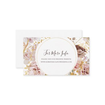 modern blush floral | wedding website enclosure invitations