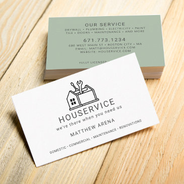 modern contractor maintenance service business invitations