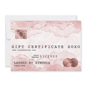 modern credit invitations gift certificate add your logo