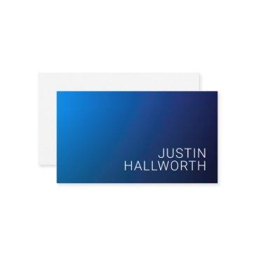 modern dark blue gradient & minimal editable text enclosure invitations
