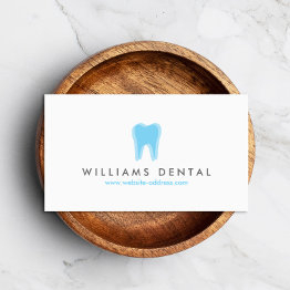 Small Modern Dentist Tooth Logo On White Business Invitations Front View