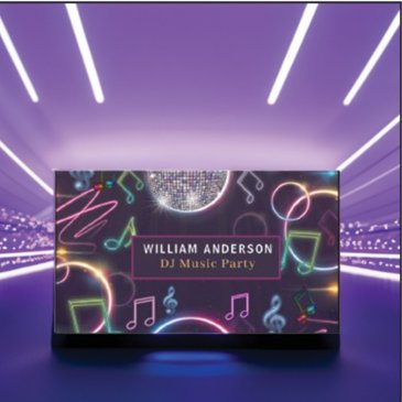 modern dj music party event business invitations