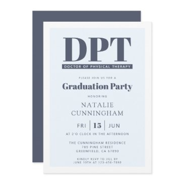 modern dpt doctor of physical therapy graduation invitation