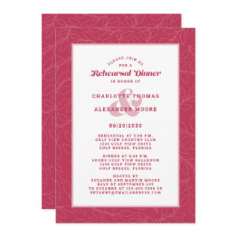 Small Modern Dusty Blue White Wedding Rehearsal Dinner I Invitation Front View