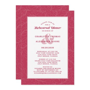modern dusty blue white wedding rehearsal dinner i invitation