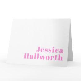 Small Modern Editable Business Name Or First & Last Name Card Front View