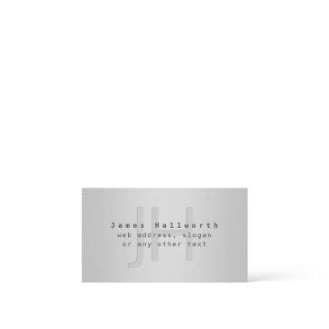 modern editable name & slogan | grey gradient enclosure invitations