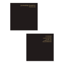 Small Modern Elegant Black Velvet Custom Professional Square Business Invitations Front View
