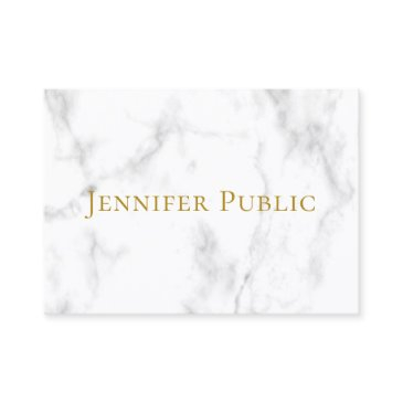 modern elegant gold text white marble template business invitations