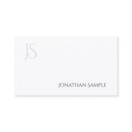 Small Modern Elegant Monogram Minimalist Design Plain Business Invitations Front View