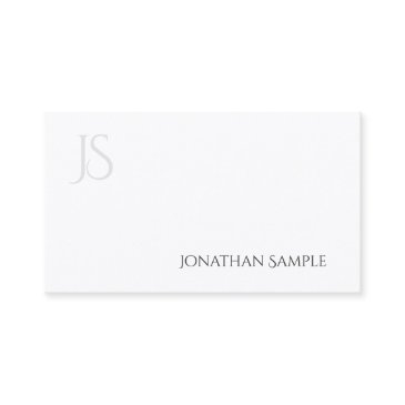 modern elegant monogram minimalist design plain business invitations