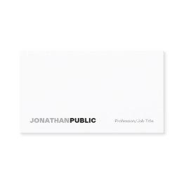 Small Modern Elegant White Professional Simple Plain Business Invitations Front View
