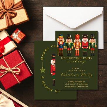 modern funny unique nutcracker christmas party invitation