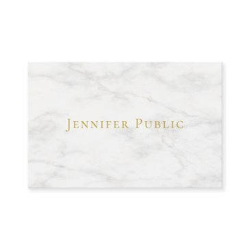 modern gold text white marble minimalist template business invitations