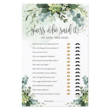 modern greenery succulent guess who said it game