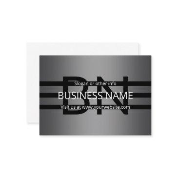 modern grey gradient & horizontal black stripes enclosure invitations