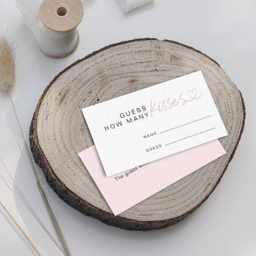 modern guess how many kisses bridal shower game enclosure invitations