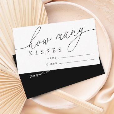 modern guess how many kisses bridal shower game enclosure invitations