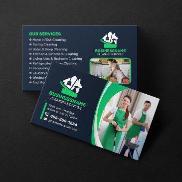 modern maid house cleaning housekeeping janitorial business invitations