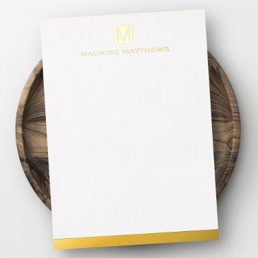 modern masculine monogram name real foil flat invitations
