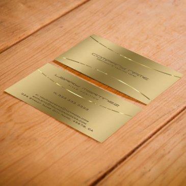 modern metallic faux gold stainless steel look business invitations