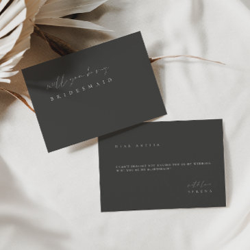 modern minimal elegant bridesmaid proposal invitations