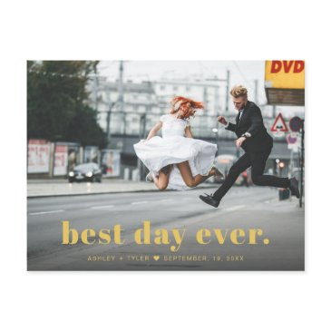 modern minimal typography wedding photo thank you postinvitations